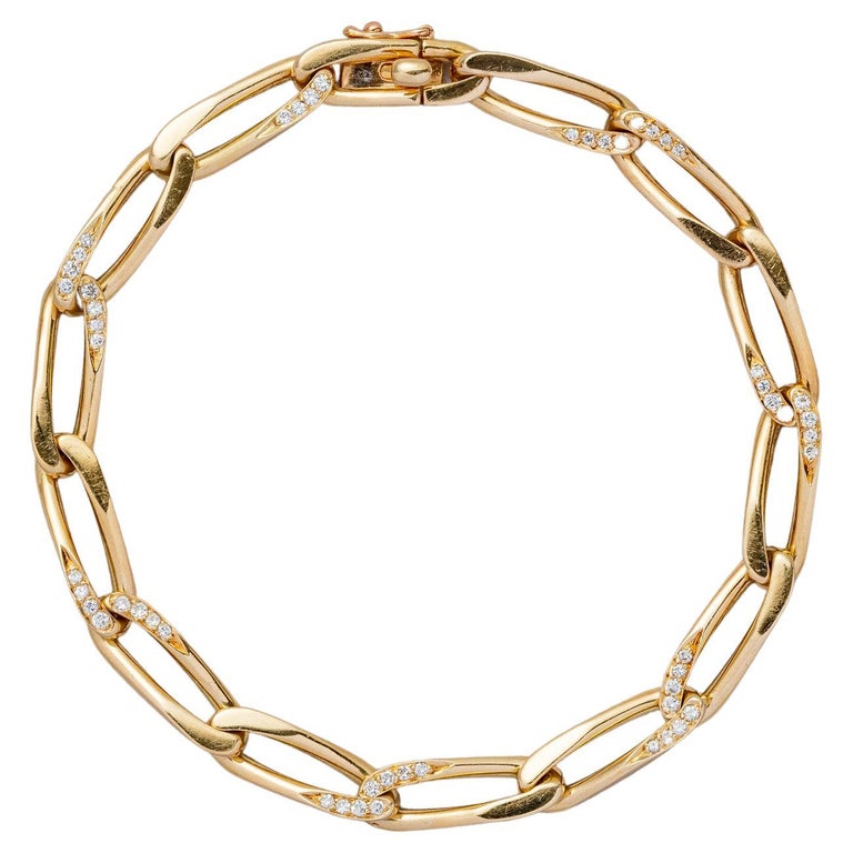 Gold an Diamond Cartier Bracelet For Sale at 1stDibs